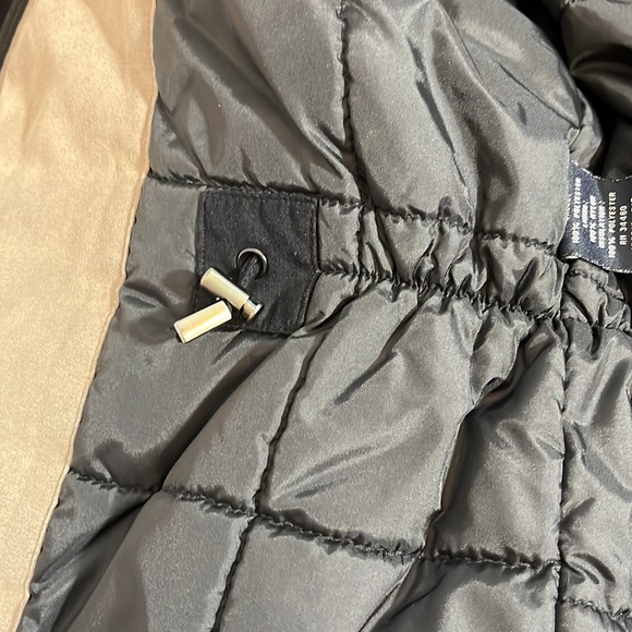 London Fog zip & button jacket removable hood lined pockets adjustable waist S - Picture 9 of 16